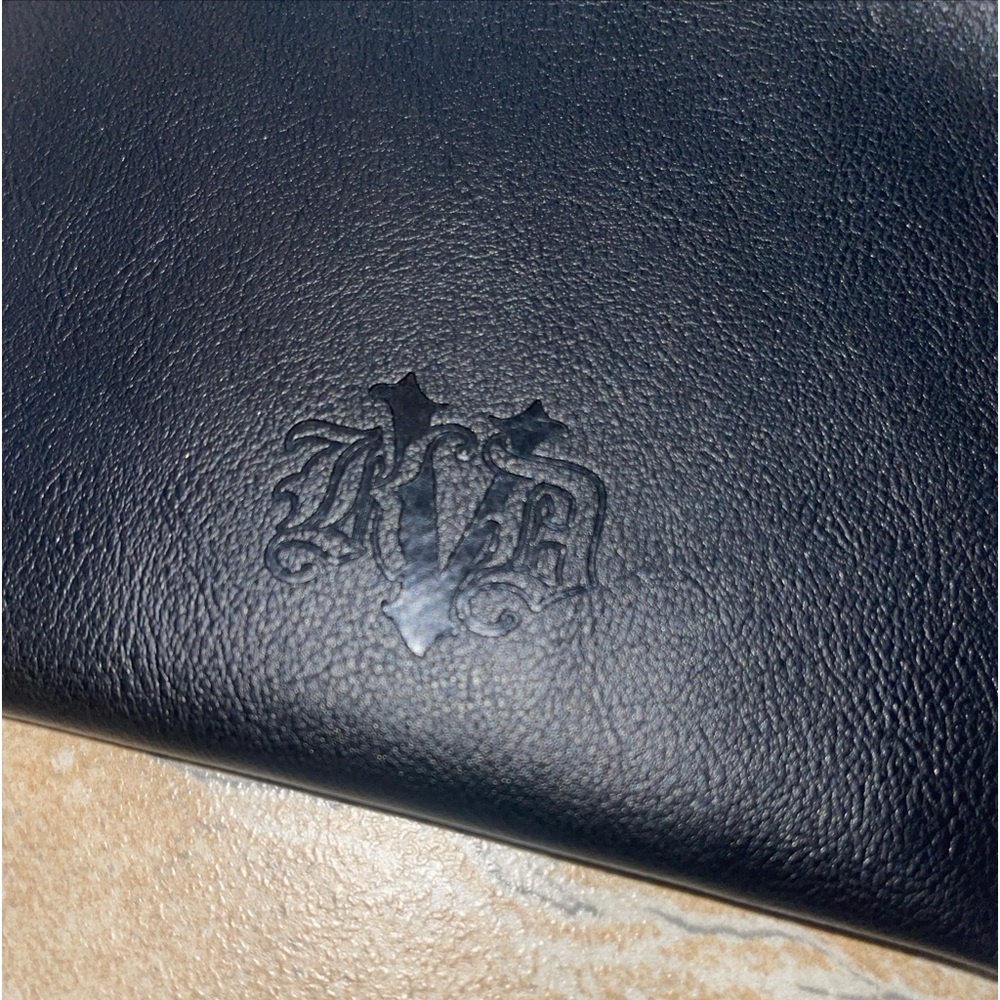 KAT VON D black wallet Travel Cosmetic Bag Faux Leather KVD